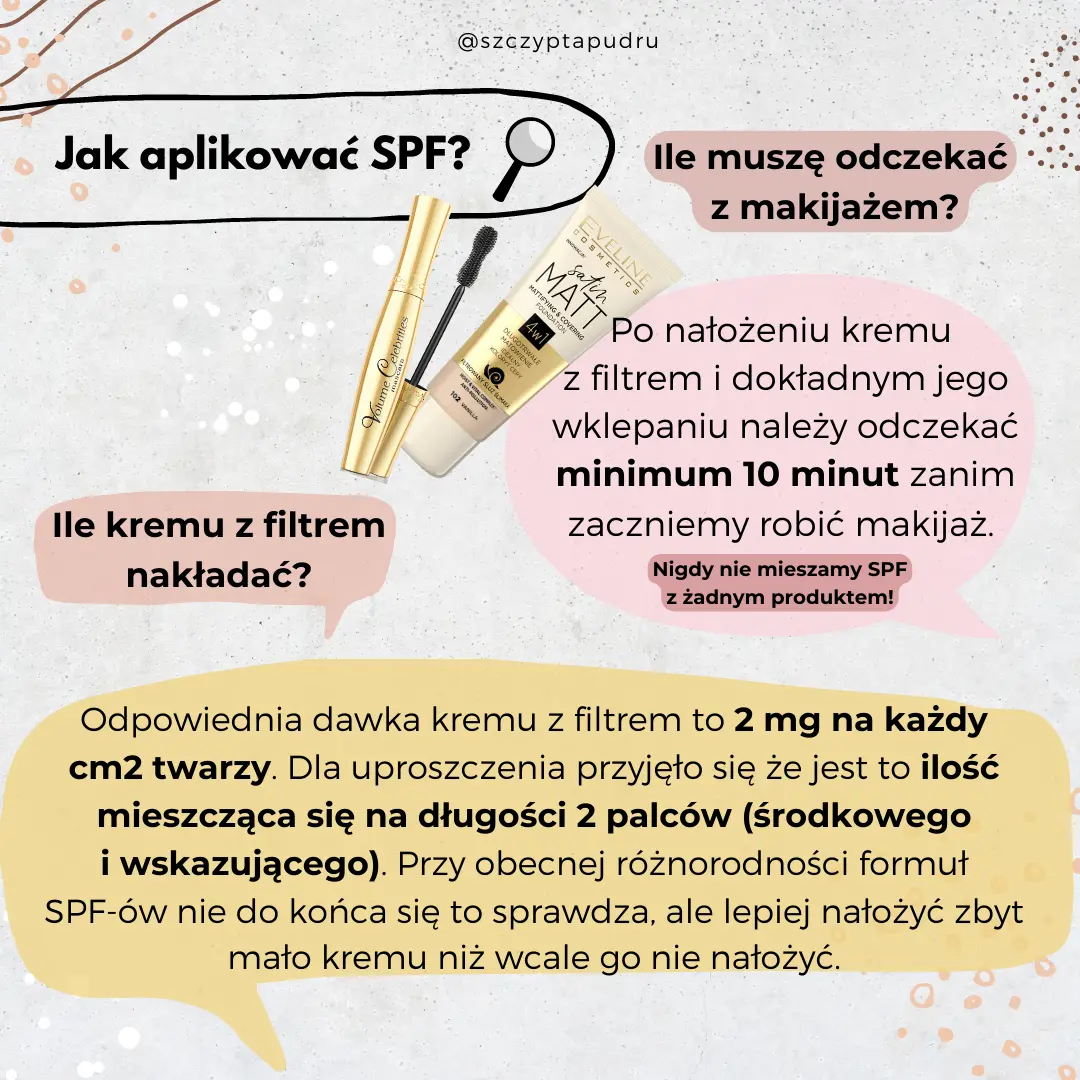 jak aplikować spf 1