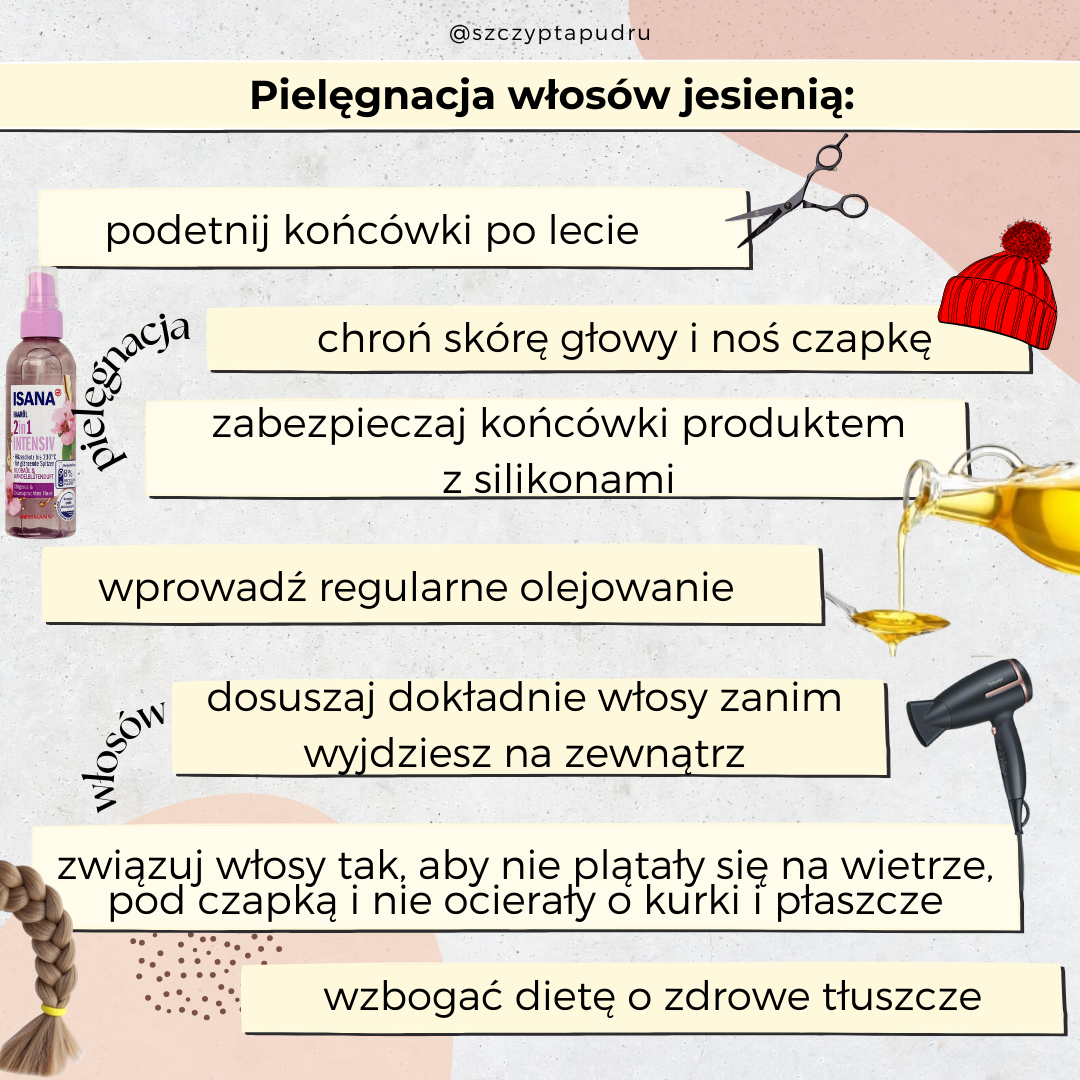 jak pielęgnować włosy jesienią i zimą